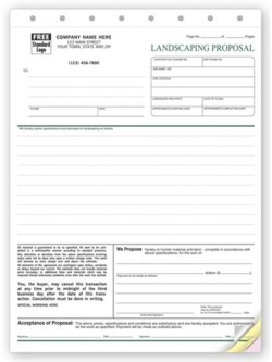 5568 Landscape Proposal Form personalized with your business information