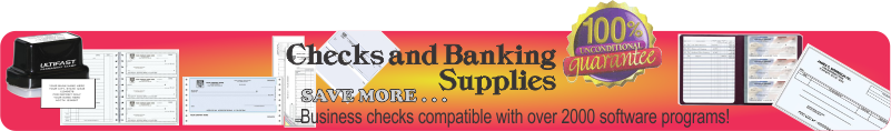SAVE with Witko Checks and banking supplies