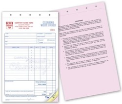 2518 Carpet Cleaning Contract Work Order Invoice personalized with your business information