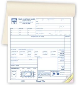 2527 Road Service Order personalized with your business information