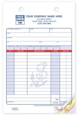 3026 Marine Sales Slip form personalized with your business information