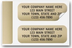 335 Gold Foil Label personalized with your business information