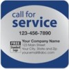 58167 Call for Service label personalized with your business information