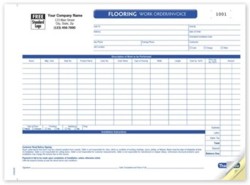 CON0268 Flooring Work Order Invoice personalized with your business information