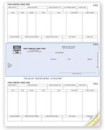 DLM331 Peachtree Payroll Laser Check, middle format, personalized with business and bank information