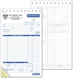 GEN0211 Contractor Job Work Order Invoice personalized with your business information