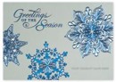 H14609 Silver Blue Holiday Card
