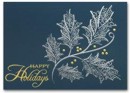 HH1600 Silver and Gold Holiday Card personalized with your business or personal information