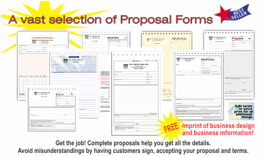 A vast selection of proposal forms at your finger-tips